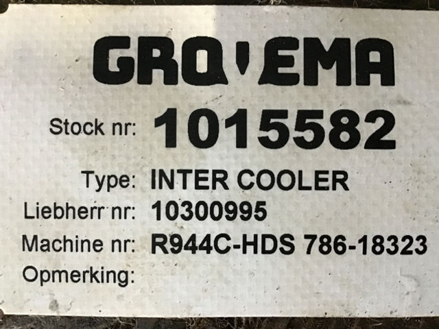 Liebherr Intercooler - Intercooler: picture 2 Liebherr Intercooler - Intercooler: picture 2