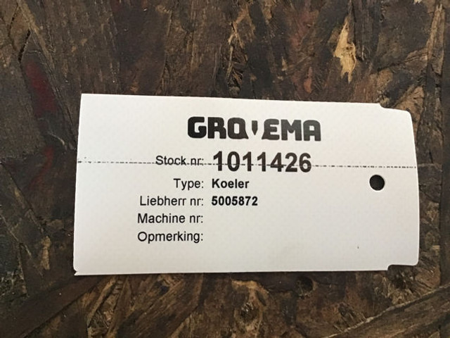 Liebherr Watercooler - Intercooler: picture 3 Liebherr Watercooler - Intercooler: picture 3