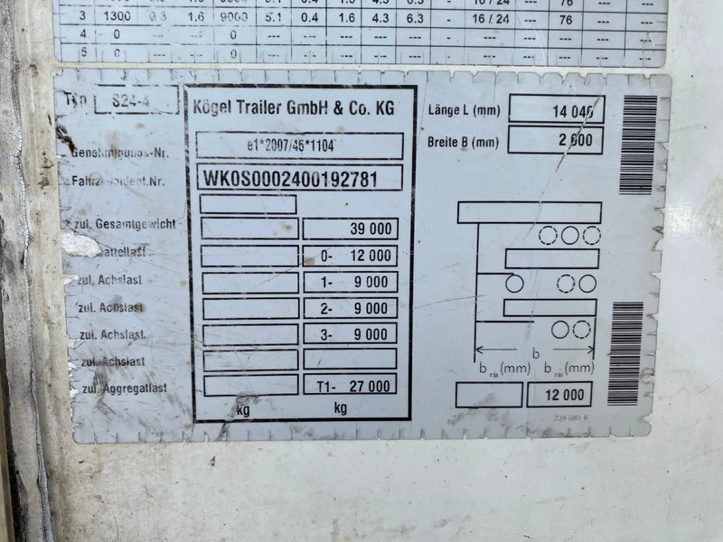 Refrigerator semi-trailer Kögel S24-4 Frigo / Vector 1350 / SAF + Disc / 1x Lift Axle: picture 9
