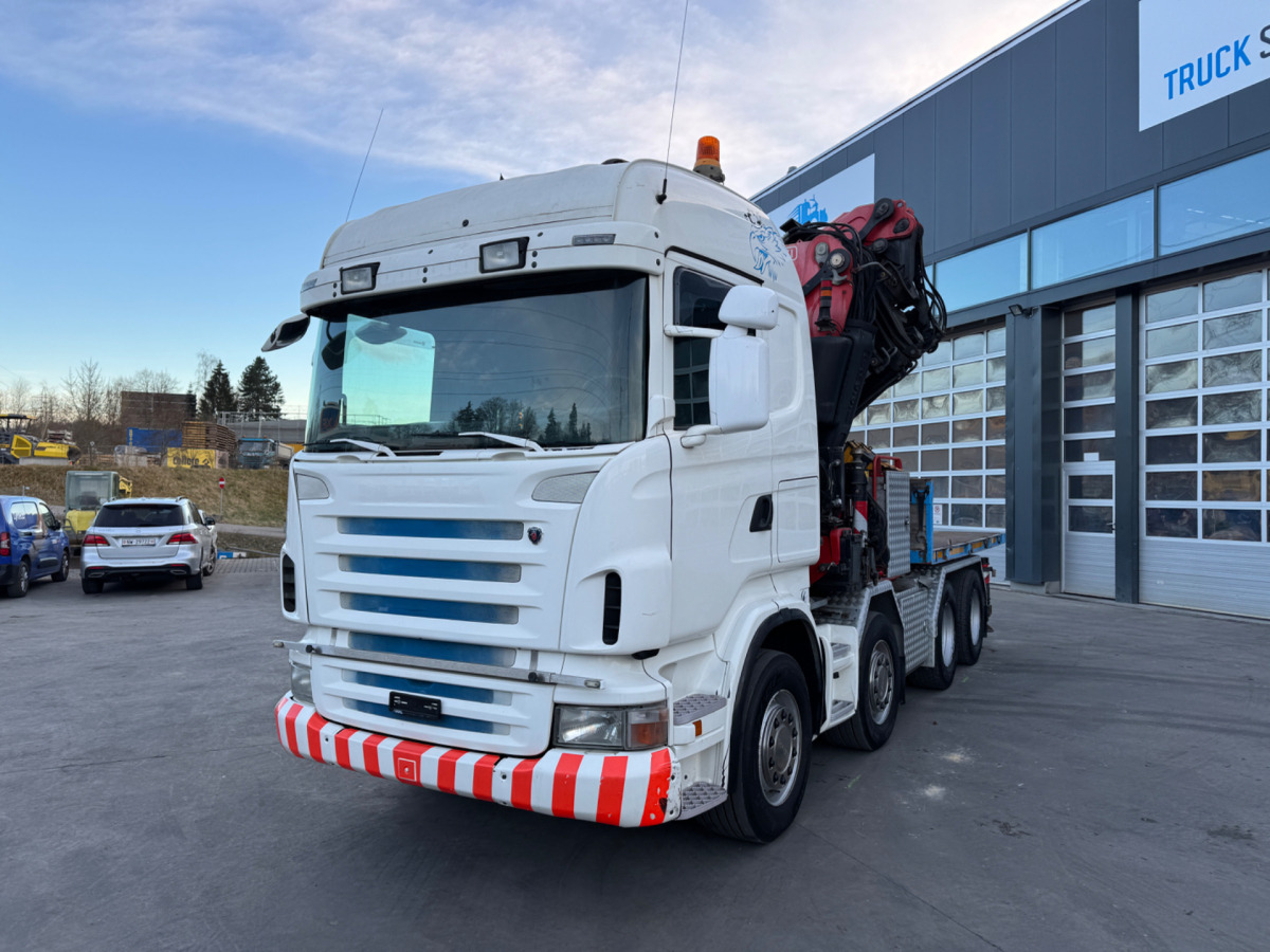 Crane truck SCANIA R480 8x4 Fassi 660 SZM/Pritsche: picture 9