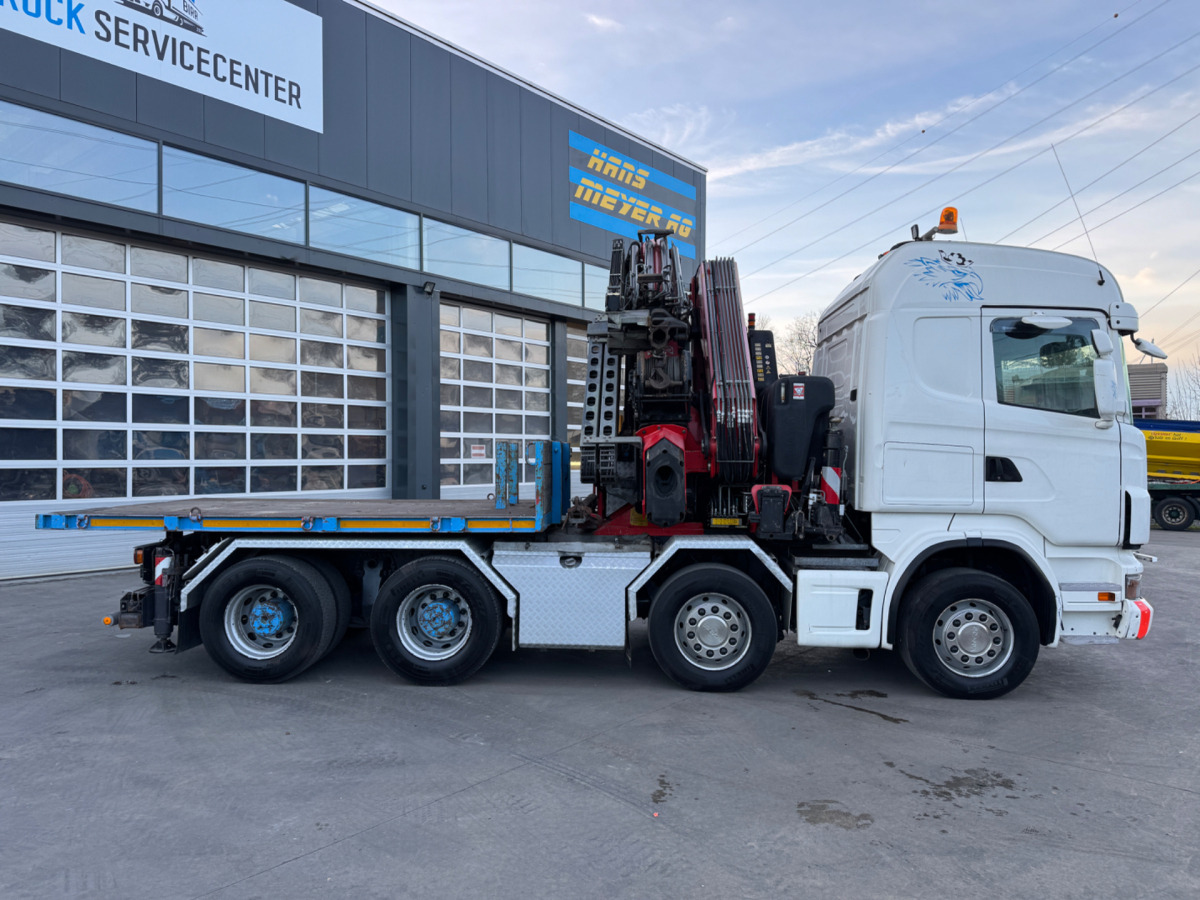Crane truck SCANIA R480 8x4 Fassi 660 SZM/Pritsche: picture 12