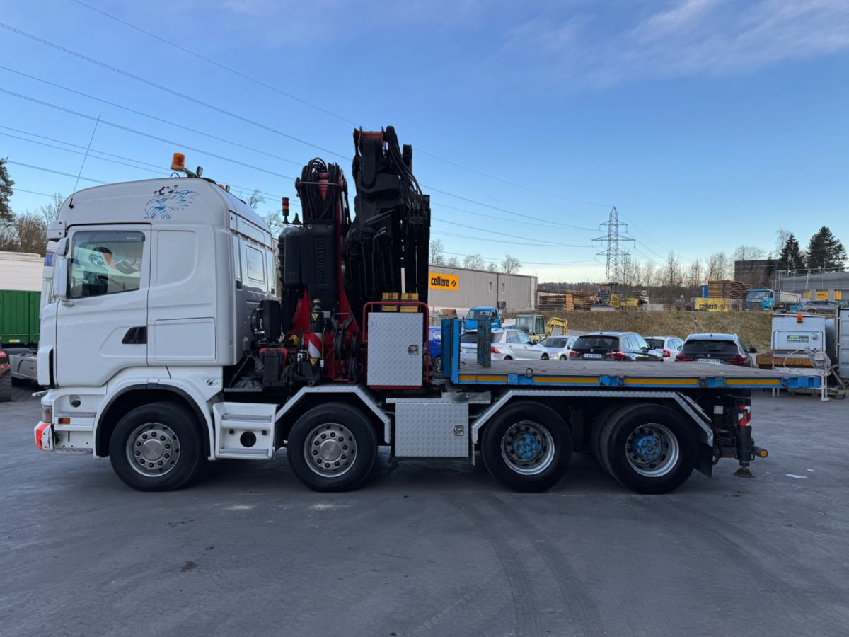 Crane truck SCANIA R480 8x4 Fassi 660 SZM/Pritsche: picture 16