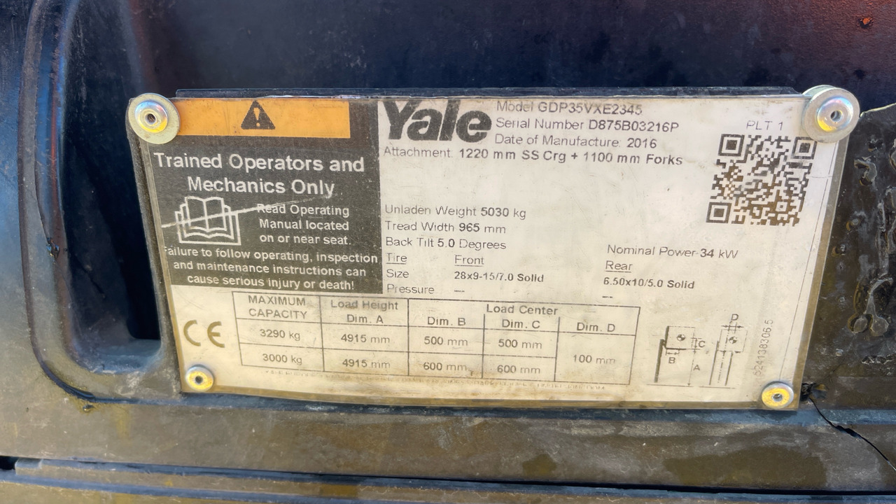 Diesel forklift YALE GDP35VXE2345: picture 8