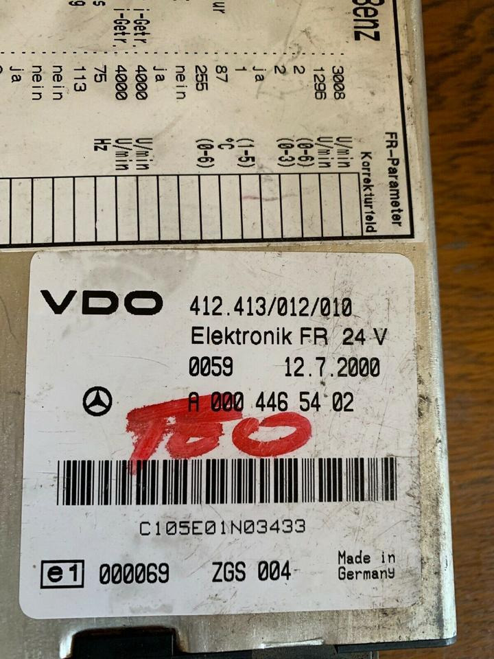 Mercedes Atego Elektronik FR Steuergerät A 000 446 54 02 - ECU for Truck: picture 2 Mercedes Atego Elektronik FR Steuergerät A 000 446 54 02 - ECU for Truck: picture 2