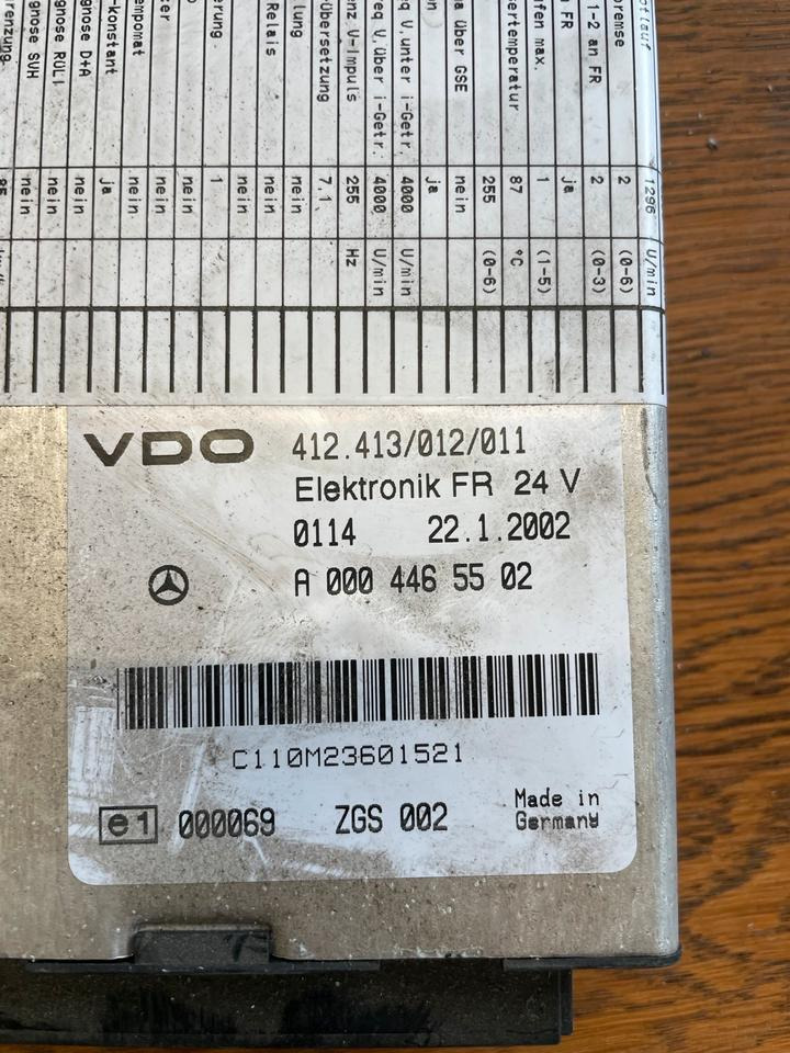 Mercedes Atego VDO Elektronik FR Steuergerät A 000 446 55 02 - ECU for Truck: picture 2 Mercedes Atego VDO Elektronik FR Steuergerät A 000 446 55 02 - ECU for Truck: picture 2
