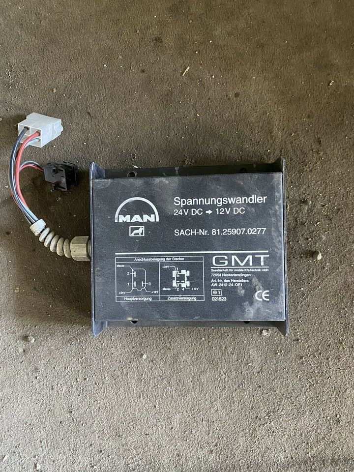 Spannungswandler Konverter 24V 12V MAN TGA 81259070277 - Electrical system for Truck: picture 1 Spannungswandler Konverter 24V 12V MAN TGA 81259070277 - Electrical system for Truck: picture 1