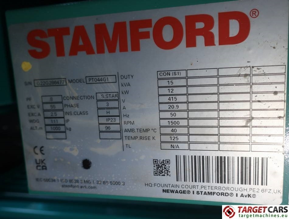 New Generator set Cummins C15D5P Diesel 15KVA Generator 415V/230V Stamford: picture 11