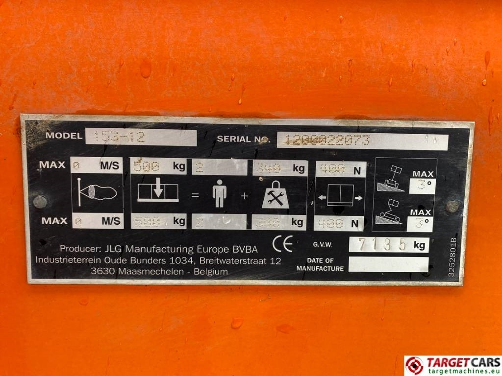 Scissor lift JLG 153-12 Liftlux Electric Scissor Work Lift 1730cm: picture 10