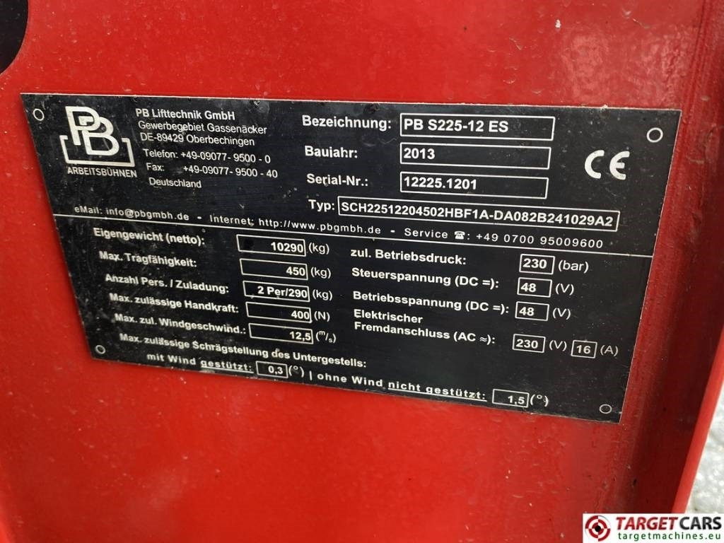Scissor lift PB-Lift S225-12ES Electric Scissor Work Lift 2250cm: picture 10