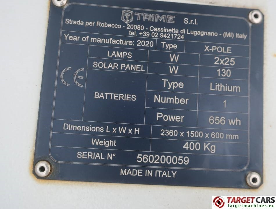 Lighting tower Trime X-Pole Solar Panel 50W Led Tower Light: picture 10