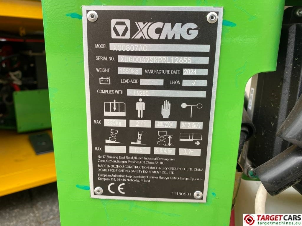 XCMG XG0807AC Electric LI-ION Lithium ScissorLift 780cm leasing XCMG XG0807AC Electric LI-ION Lithium ScissorLift 780cm: picture 10 XCMG XG0807AC Electric LI-ION Lithium ScissorLift 780cm leasing XCMG XG0807AC Electric LI-ION Lithium ScissorLift 780cm: picture 10