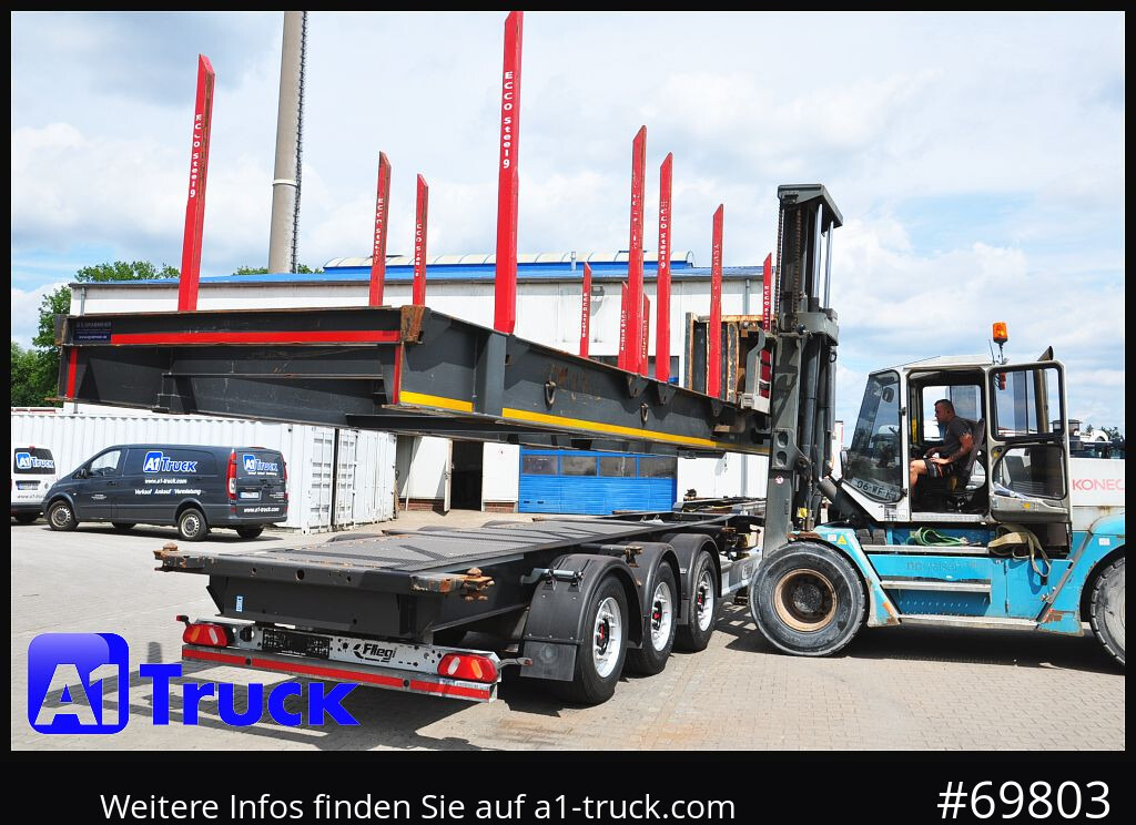 FLIEGL SDS01, Langholz, Containeraufbau, Liftachse, - Log semi-trailer: picture 1 FLIEGL SDS01, Langholz, Containeraufbau, Liftachse, - Log semi-trailer: picture 1