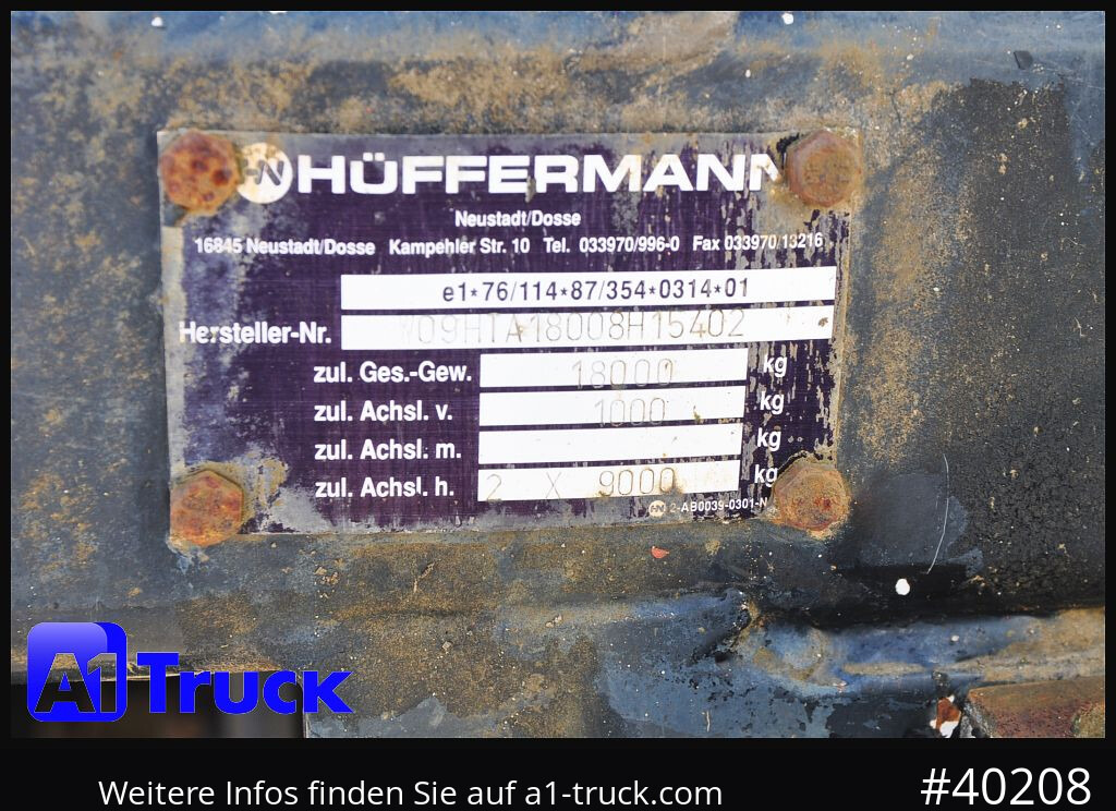 HUEFFERMANN HTA1800, Ballast, BPW Achsen, Luft, - Dropside/ Flatbed trailer: picture 4 HUEFFERMANN HTA1800, Ballast, BPW Achsen, Luft, - Dropside/ Flatbed trailer: picture 4