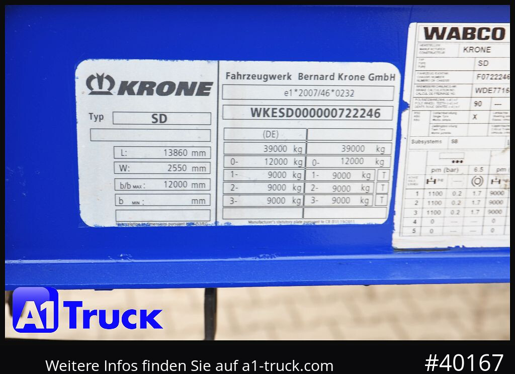 Curtainsider semi-trailer KRONE Tautliner, Liftachse, Coimulde, Ice Protect, TÜV 09/2026: picture 8 Curtainsider semi-trailer KRONE Tautliner, Liftachse, Coimulde, Ice Protect, TÜV 09/2026: picture 8