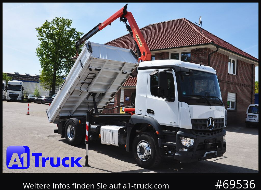 MERCEDES-BENZ Arocs 1830, Kipper + Kran,Palfinger, Funk, - Crane truck: picture 1 MERCEDES-BENZ Arocs 1830, Kipper + Kran,Palfinger, Funk, - Crane truck: picture 1