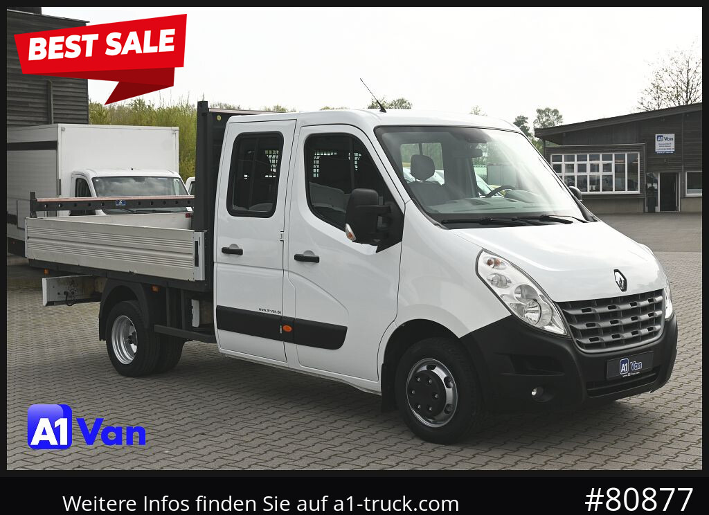 RENAULT Master Pritsche Doka, AHK 3,5Tonnen , Klima, Luftfederung - Flatbed van, Combi van: picture 1 RENAULT Master Pritsche Doka, AHK 3,5Tonnen , Klima, Luftfederung - Flatbed van, Combi van: picture 1
