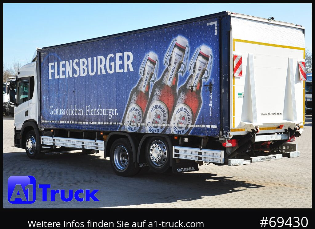 Beverage truck SCANIA P 320 P 6x2,, Getränke, Lenkachse, LBW: Dhollandia DHLM 30: picture 11