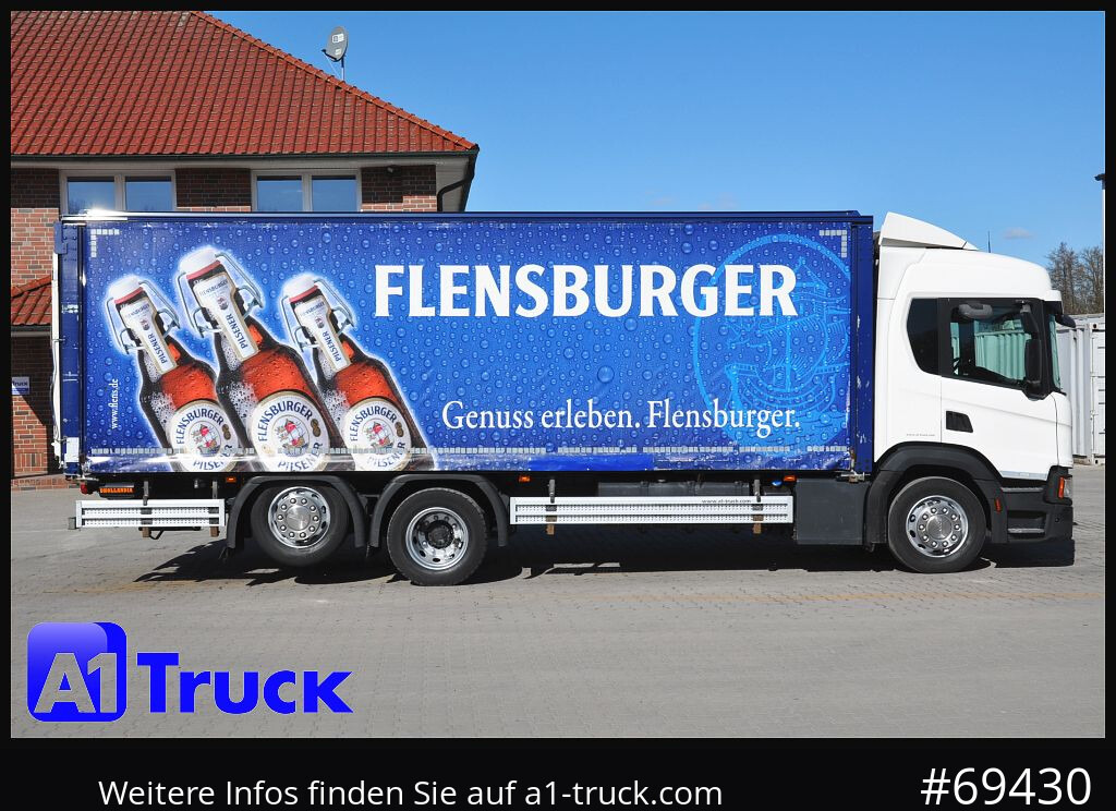 Beverage truck SCANIA P 320 P 6x2,, Getränke, Lenkachse, LBW: Dhollandia DHLM 30: picture 8