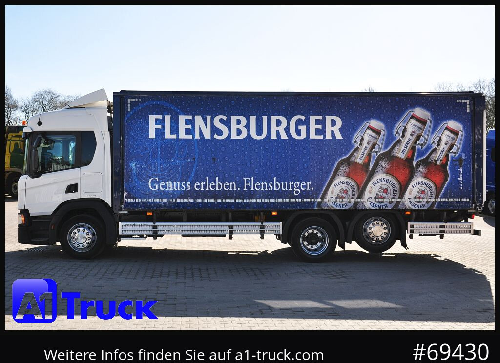 Beverage truck SCANIA P 320 P 6x2,, Getränke, Lenkachse, LBW: Dhollandia DHLM 30: picture 12