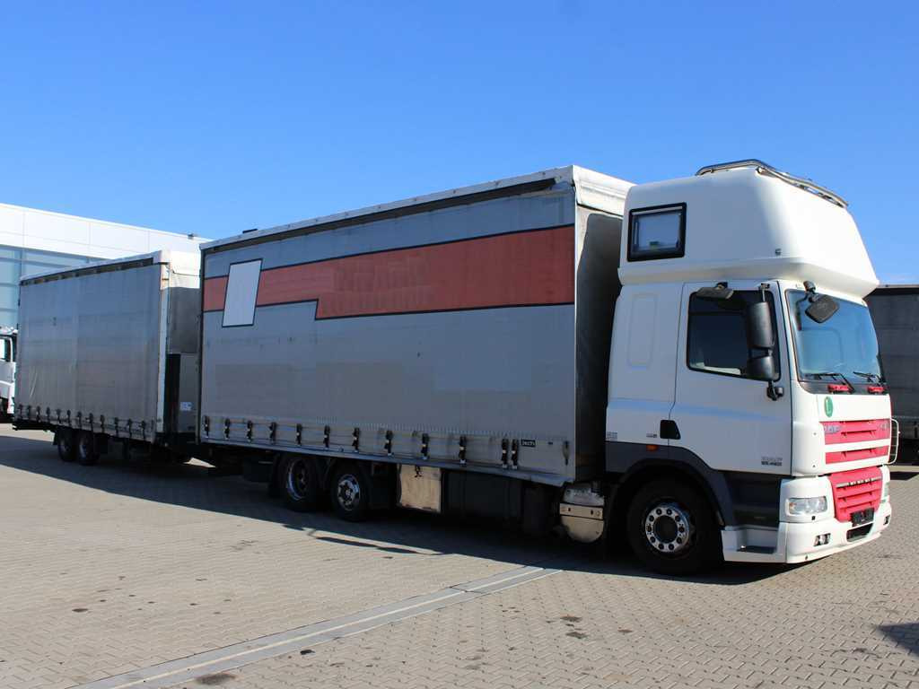 DAF CF 85.460, 6X2, INDEPENDENT AIR CONDITIONING + FLIEGL TPS 100 (2003) - Curtainsider truck: picture 3 DAF CF 85.460, 6X2, INDEPENDENT AIR CONDITIONING + FLIEGL TPS 100 (2003) - Curtainsider truck: picture 3