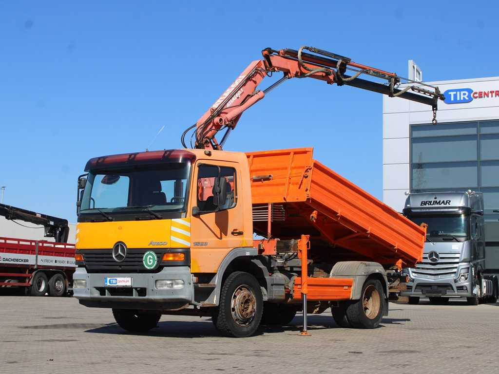 Mercedes-Benz Atego 1523, HYDRAULIC ARM ATLAS 60.1, THREE-SIDED - Tipper, Crane truck: picture 1 Mercedes-Benz Atego 1523, HYDRAULIC ARM ATLAS 60.1, THREE-SIDED - Tipper, Crane truck: picture 1