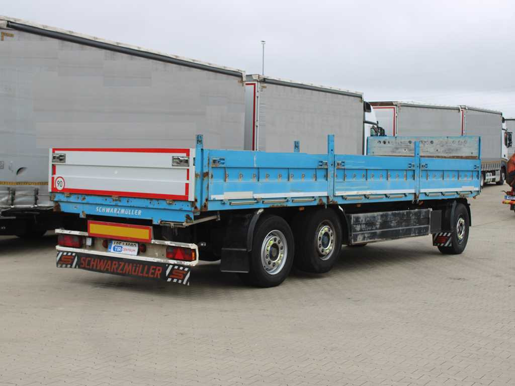 Schwarzmüller PA 3/E, LIFTING AXLE, SIDE PANEL - Dropside/ Flatbed trailer: picture 4 Schwarzmüller PA 3/E, LIFTING AXLE, SIDE PANEL - Dropside/ Flatbed trailer: picture 4