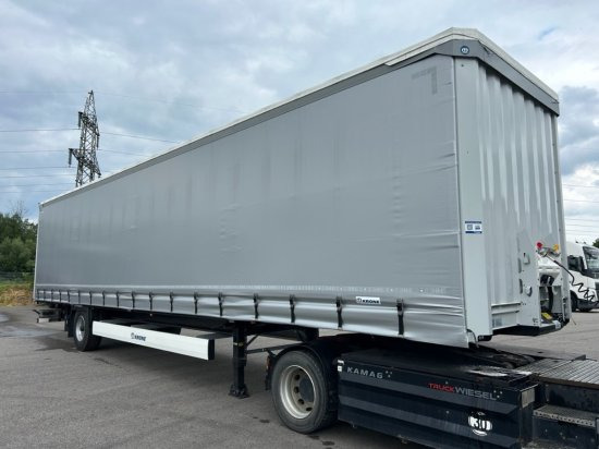 Krone 1-achs Auflieger, Heckabstützung XL Zertifikat, Edscha-Verdeck, - Curtainsider semi-trailer: picture 3 Krone 1-achs Auflieger, Heckabstützung XL Zertifikat, Edscha-Verdeck, - Curtainsider semi-trailer: picture 3