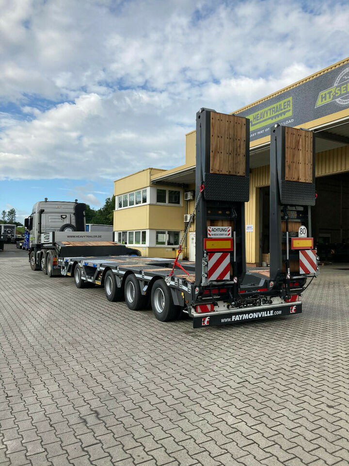 Faymonville 4-(1+3)-Achs-Tele-Semi-Radmulden-Rampen zg - Low loader semi-trailer: picture 1 Faymonville 4-(1+3)-Achs-Tele-Semi-Radmulden-Rampen zg - Low loader semi-trailer: picture 1