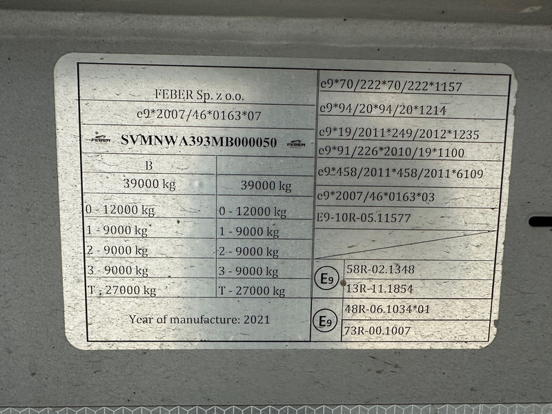 Tipper semi-trailer Feber 52 cub in steel: picture 11
