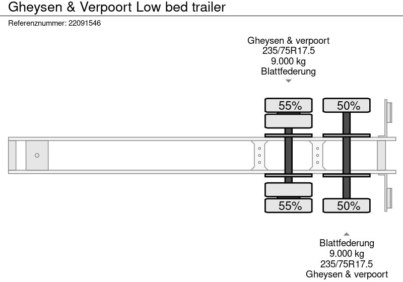 Low loader semi-trailer GHEYSEN & VERPOORT Low bed trailer: picture 13