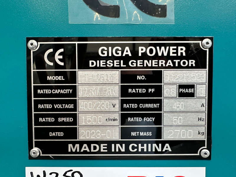 New Generator set Giga power LT-W250GF 312.5 kVA silent generator: picture 10