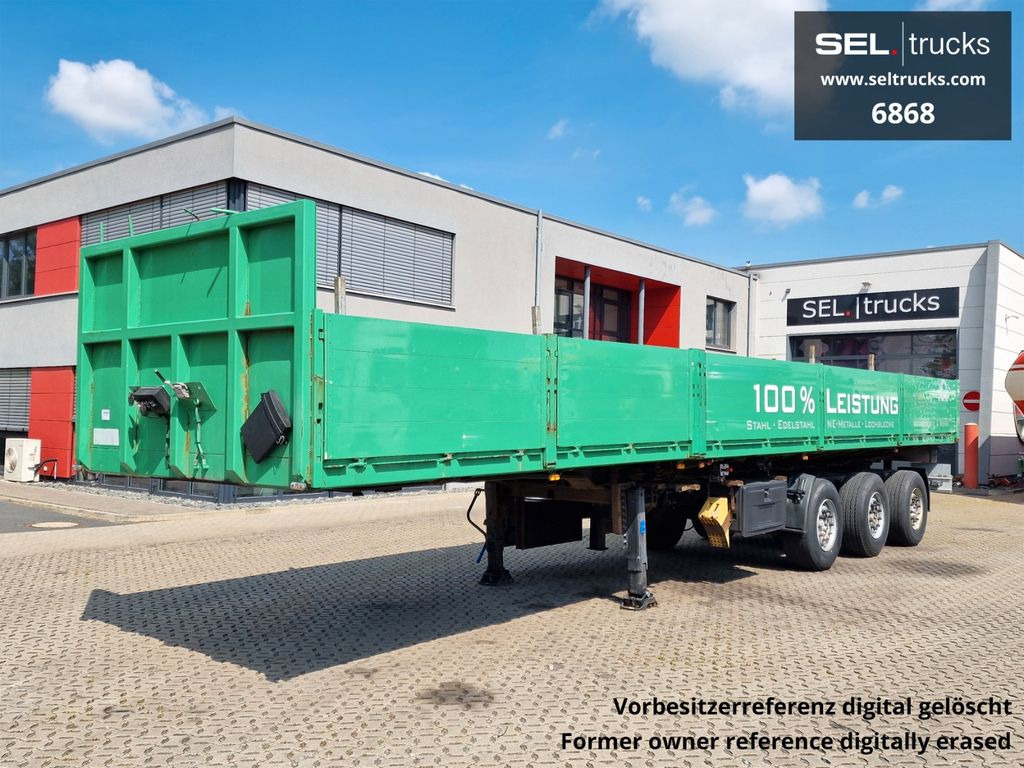 Gloria 35SA / Teleskop / Lenkachse - Dropside/ Flatbed semi-trailer: picture 1 Gloria 35SA / Teleskop / Lenkachse - Dropside/ Flatbed semi-trailer: picture 1