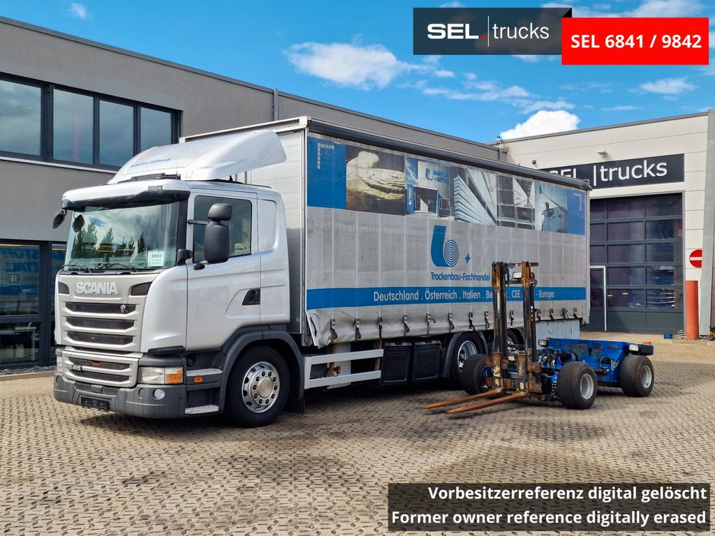 Scania G 410 /Retarder /mit Mitnahmestapler /Lenkachse - Curtainsider truck: picture 1 Scania G 410 /Retarder /mit Mitnahmestapler /Lenkachse - Curtainsider truck: picture 1