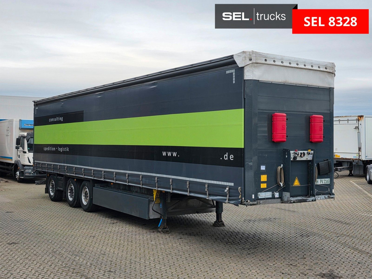 Schmitz Cargobull SCS 24 / Staplerhalter. / Palettenk. / Lenkachse - Curtainsider semi-trailer: picture 3 Schmitz Cargobull SCS 24 / Staplerhalter. / Palettenk. / Lenkachse - Curtainsider semi-trailer: picture 3