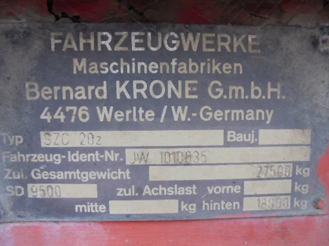 Container transporter/ Swap body semi-trailer Krone SZC 20 Z STEEL SUSPENSION: picture 11