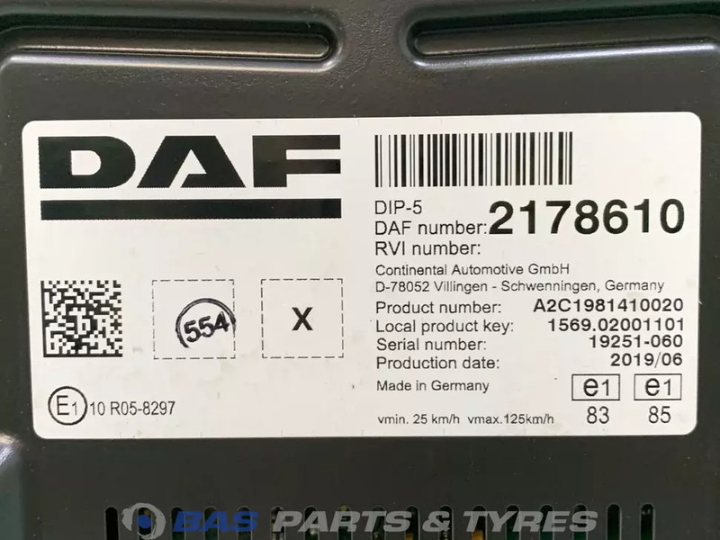 DAF CF Euro 6 - Dashboard for Truck: picture 3 DAF CF Euro 6 - Dashboard for Truck: picture 3