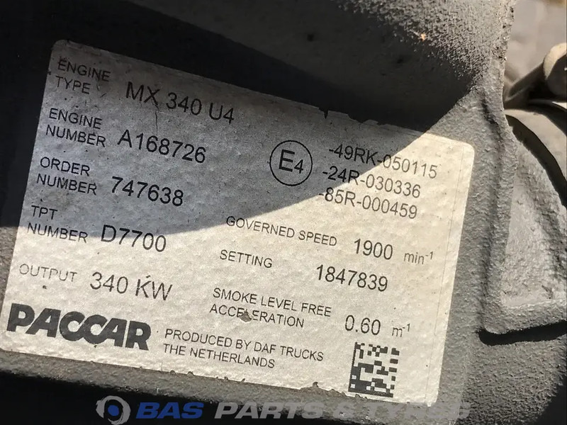 DAF CF85 Euro 4-5 - Engine for Truck: picture 5 DAF CF85 Euro 4-5 - Engine for Truck: picture 5