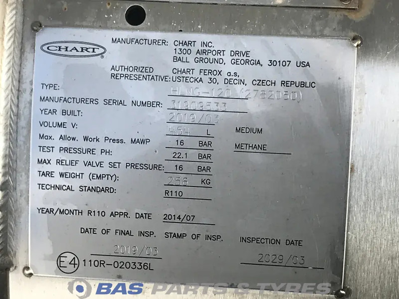 Scania LNG tank Scania 406 Liter 1776103 - Fuel tank for Truck: picture 5 Scania LNG tank Scania 406 Liter 1776103 - Fuel tank for Truck: picture 5