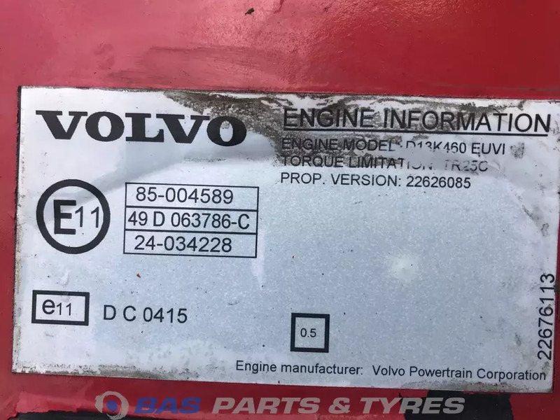 Engine for Truck Volvo FH4 Motor Volvo D13K 460 K4 20482874: picture 6