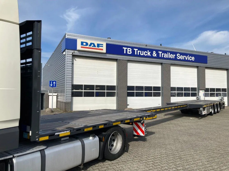 Kässbohrer SPA M3 / 1N - 18 / 27 Heavy Duty uitschuifbare vlakke mega trailer met liftas, rongen en oprijplaten - Closed box semi-trailer: picture 4 Kässbohrer SPA M3 / 1N - 18 / 27 Heavy Duty uitschuifbare vlakke mega trailer met liftas, rongen en oprijplaten - Closed box semi-trailer: picture 4