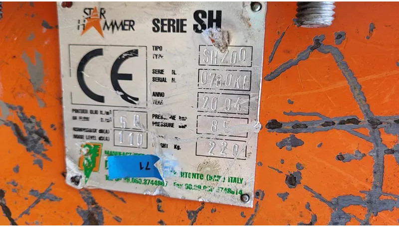 Diversen Star Hammer sh200 - Attachment for Construction machinery: picture 5 Diversen Star Hammer sh200 - Attachment for Construction machinery: picture 5