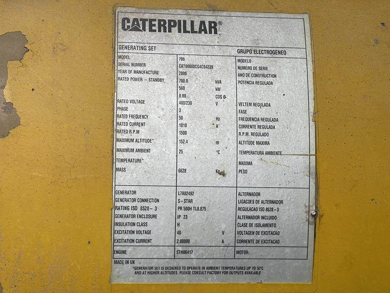 Cat C 18 - 700 - Generator set: picture 3 Cat C 18 - 700 - Generator set: picture 3
