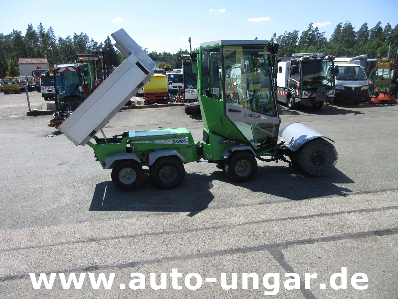 Municipal tractor Egholm Nilfisk 2100 Powerflex 4x4 Kipper AHK Hydraulik Bürste Winterdienst: picture 9