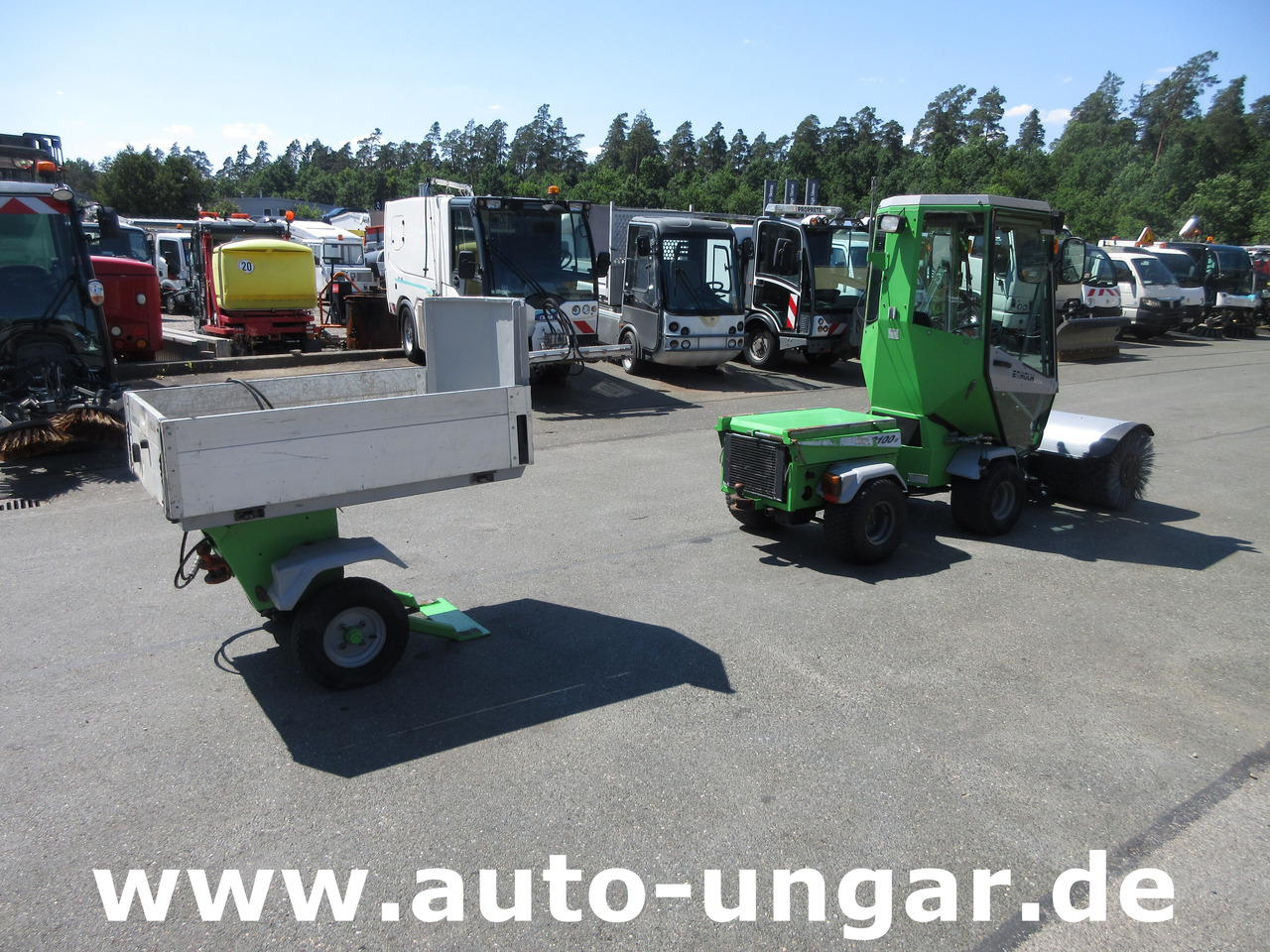 Municipal tractor Egholm Nilfisk 2100 Powerflex 4x4 Kipper AHK Hydraulik Bürste Winterdienst: picture 25