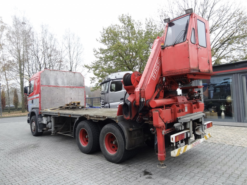 Dropside/ Flatbed truck, Crane truck Scania R144 460 6X4 Fassi 360 bis 25 Meter: picture 12