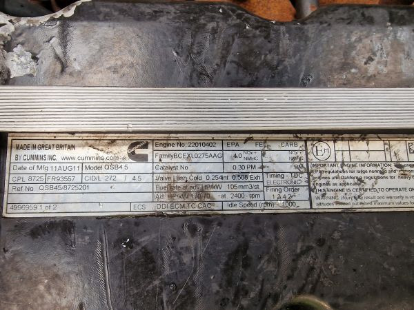 Cummins QSB4.5 CPL 8725 Engine (Plant) - Engine for Construction machinery: picture 2 Cummins QSB4.5 CPL 8725 Engine (Plant) - Engine for Construction machinery: picture 2
