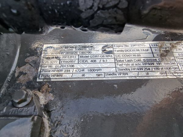 DAF QSB7-G6 NR4 CPL3277 Engine (Industrial) - Engine for Industrial equipment: picture 2 DAF QSB7-G6 NR4 CPL3277 Engine (Industrial) - Engine for Industrial equipment: picture 2