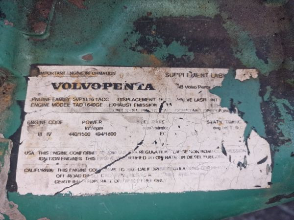 Volvo TAD1640GE Engine (Industrial) - Engine for Industrial equipment: picture 3 Volvo TAD1640GE Engine (Industrial) - Engine for Industrial equipment: picture 3