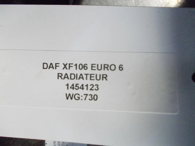 DAF XF106 1454123 RADIATEUR EURO 6 - A/C part for Truck: picture 3 DAF XF106 1454123 RADIATEUR EURO 6 - A/C part for Truck: picture 3