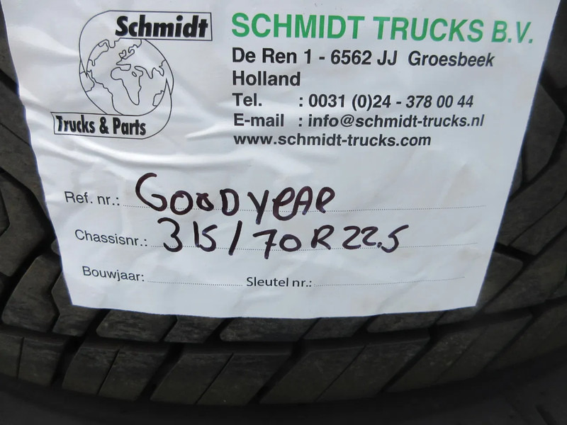 Goodyear 315 / 70 R 22.5 ACHTERBAND MET STAAL WIEL - Tire for Truck: picture 5 Goodyear 315 / 70 R 22.5 ACHTERBAND MET STAAL WIEL - Tire for Truck: picture 5